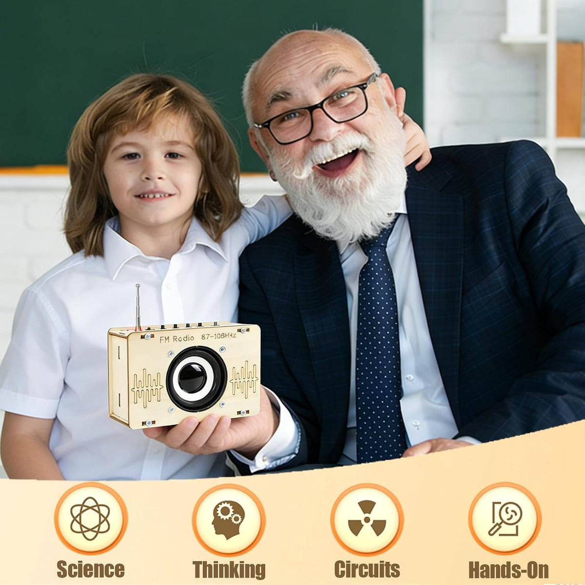 STEM Toys for Ages 6-8-13 Science Kits DIY Building Radio Cool Stuff for Kids Gadget Birthday Gifts for 7 9 11 12 14+ Year Old Boys Girls Teen Circuit Engineering Electronics Project Activities