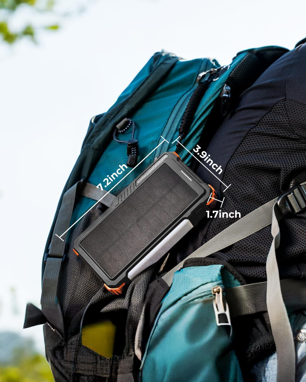 Solar Power Bank with Hand Crank and Built-In 4 Cables 20000Mah