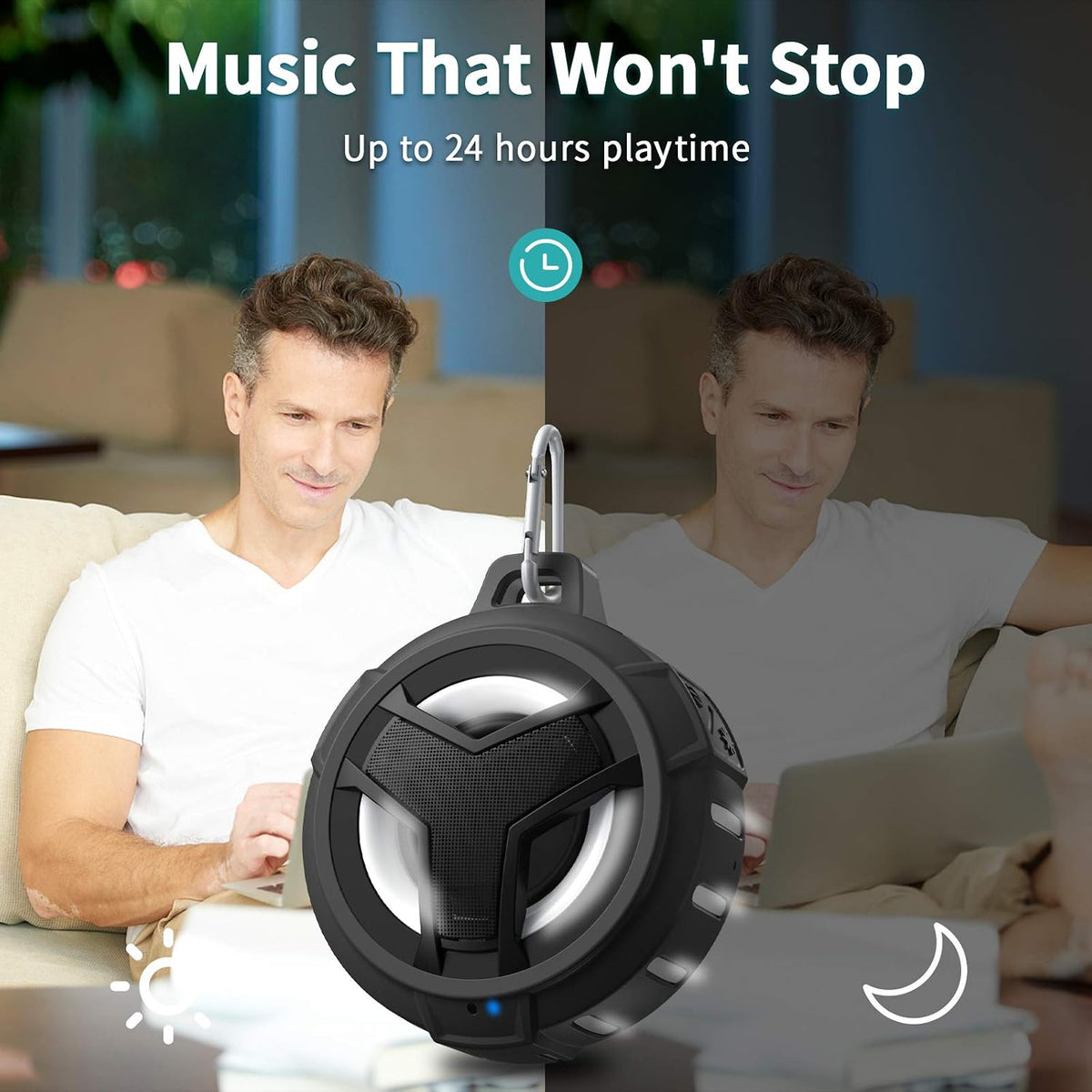Bluetooth Shower Waterproof Speaker Portable Gifts for Kayak Teens