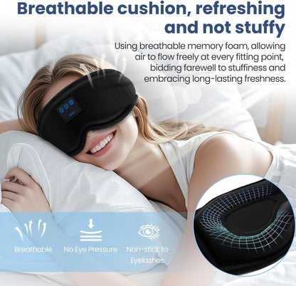 Sleep Headphones, Sleep Mask with Bluetooth Headphones
