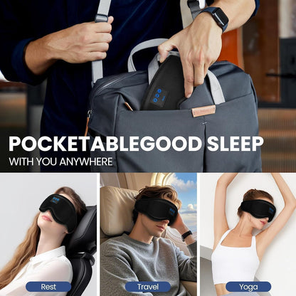 Sleep Headphones, Sleep Mask with Bluetooth Headphones