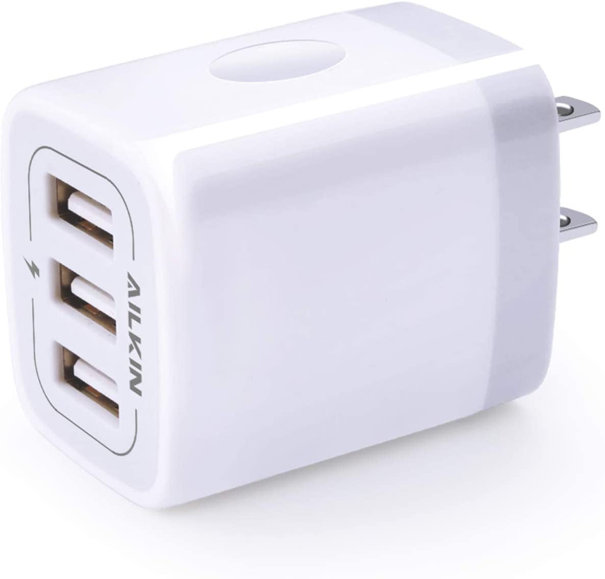USB Charger Cube Wall Charger Plug  3.1A 3 Muti Port USB Adapter Plug