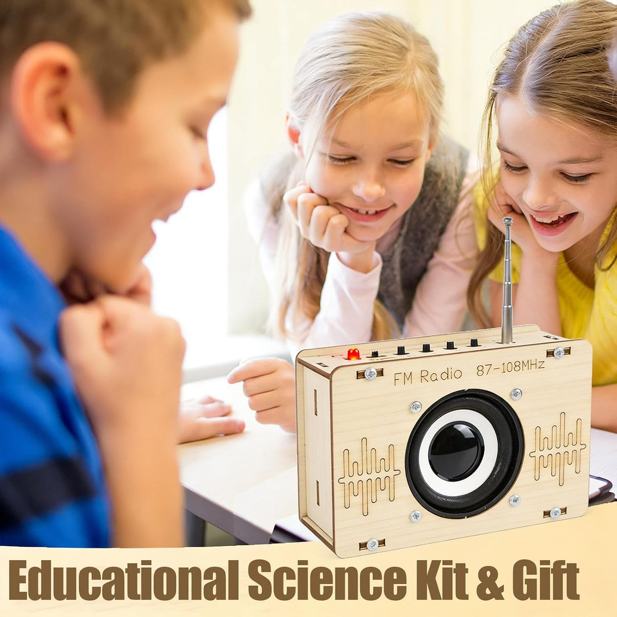 STEM Toys for Ages 6-8-13 Science Kits DIY Building Radio Cool Stuff for Kids Gadget Birthday Gifts for 7 9 11 12 14+ Year Old Boys Girls Teen Circuit Engineering Electronics Project Activities